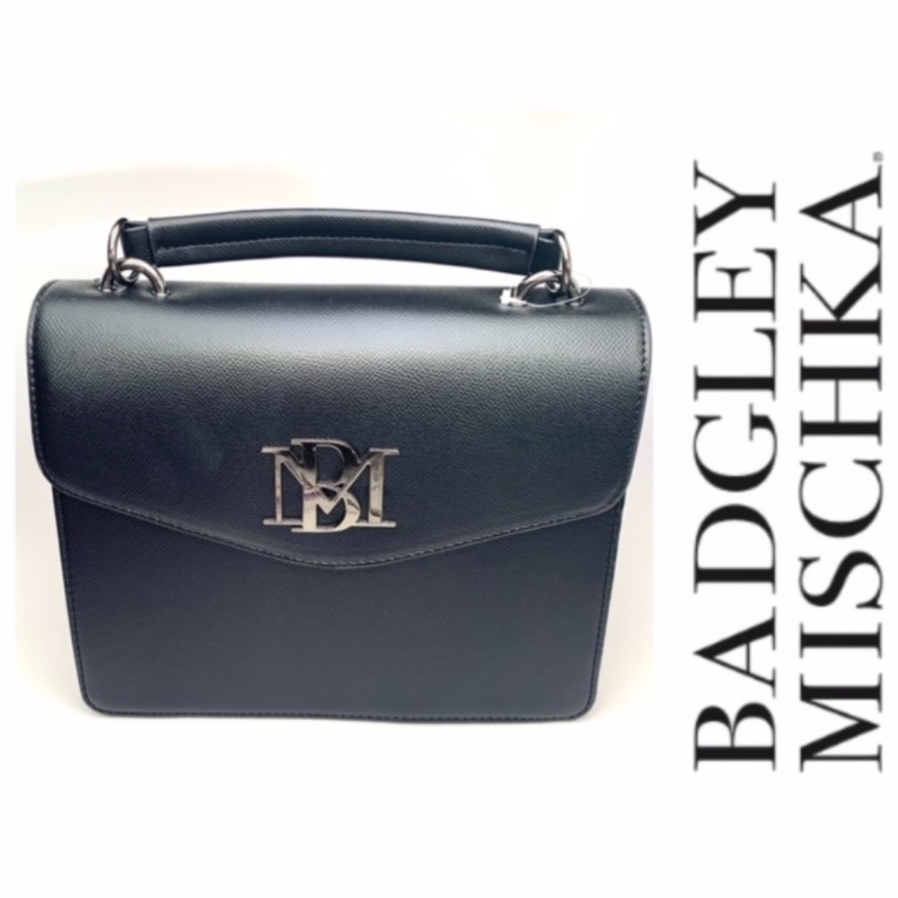 NWT BADLEY MISCHKA CROSSBODY WITH HANDLE BAG in BLACK